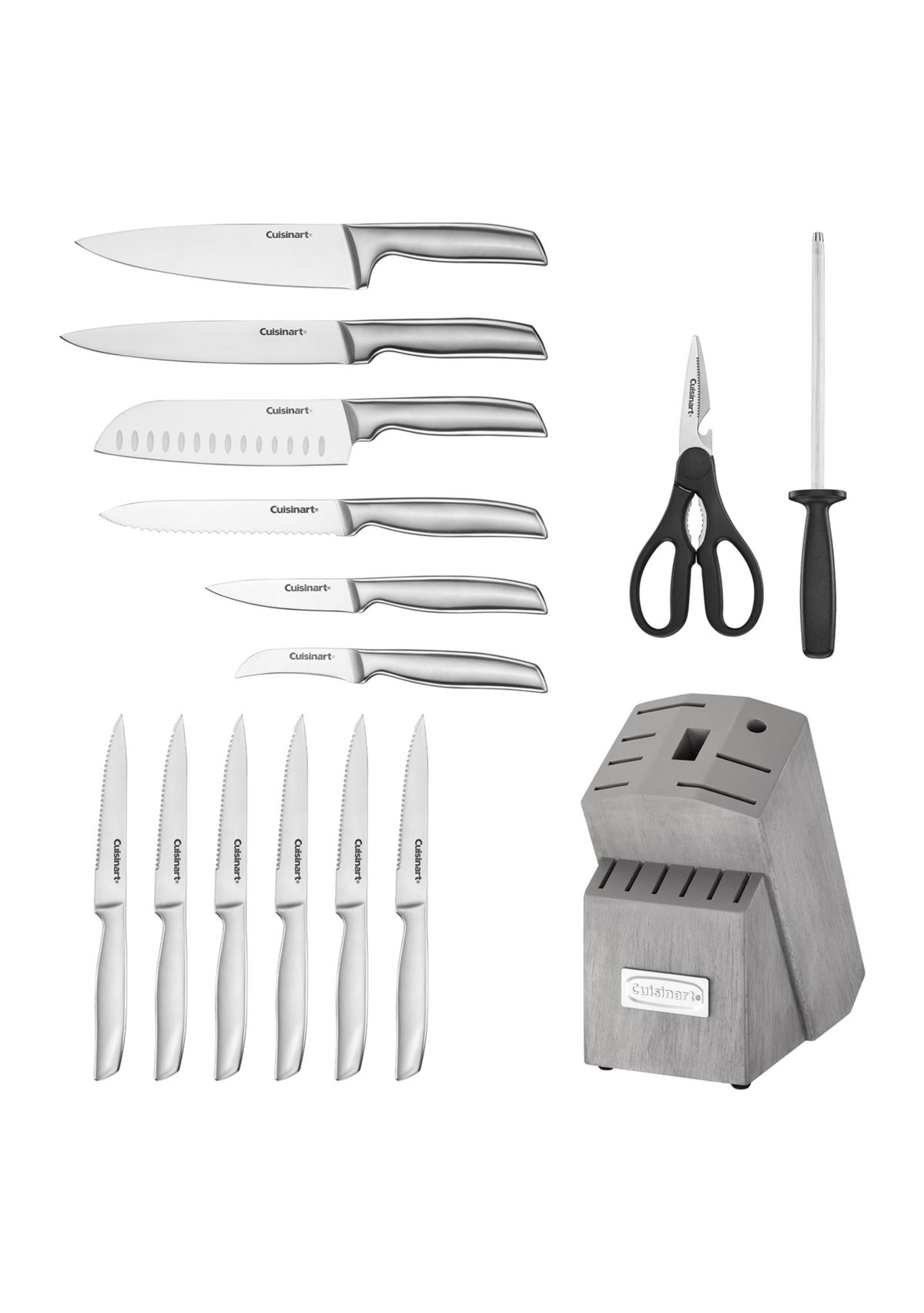 Stainless Steel 15 Piece Rotating Block Set