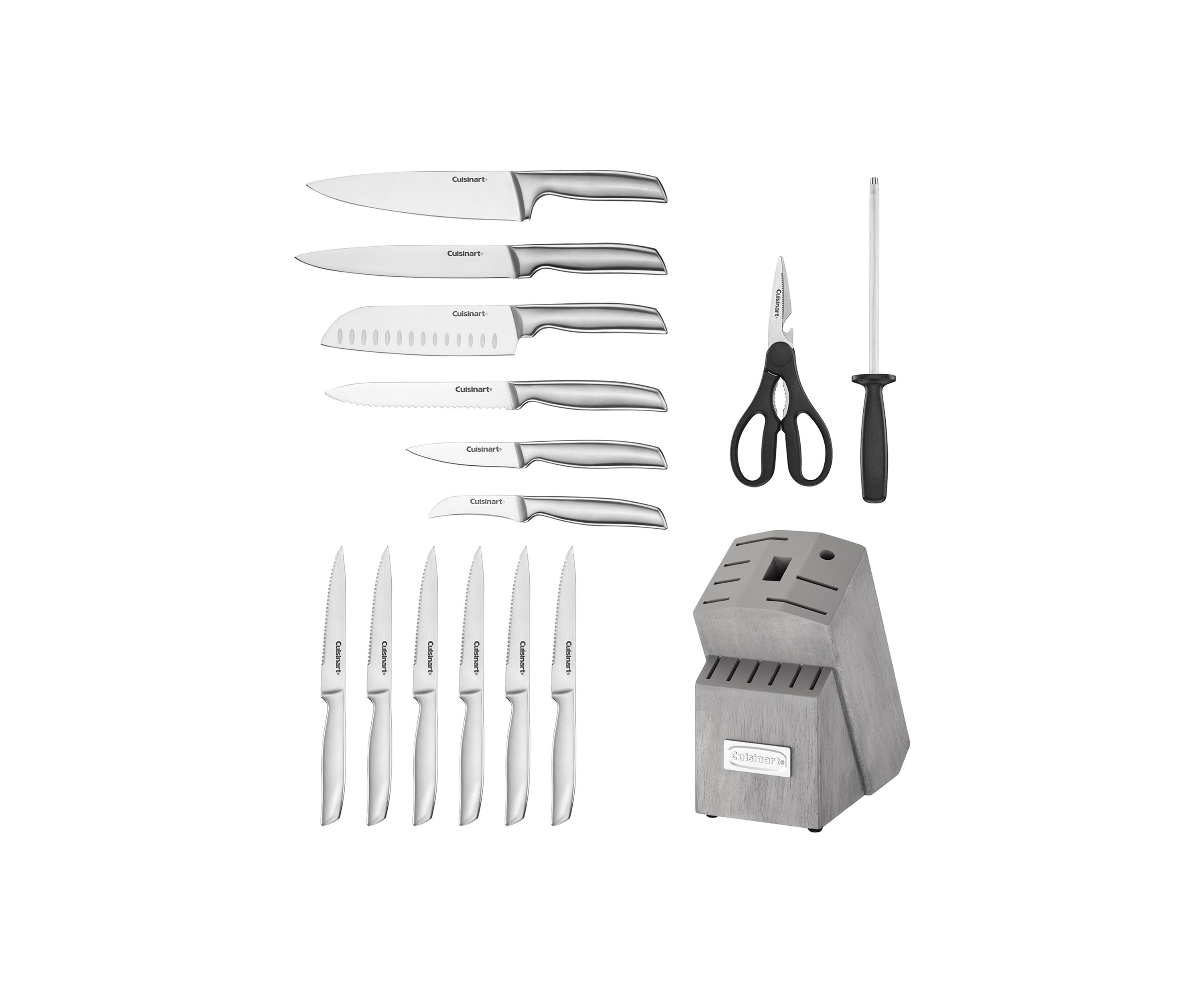 Stainless Steel 15 Piece Rotating Block Set