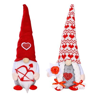 13" Valentine Gnomes, Set of 2