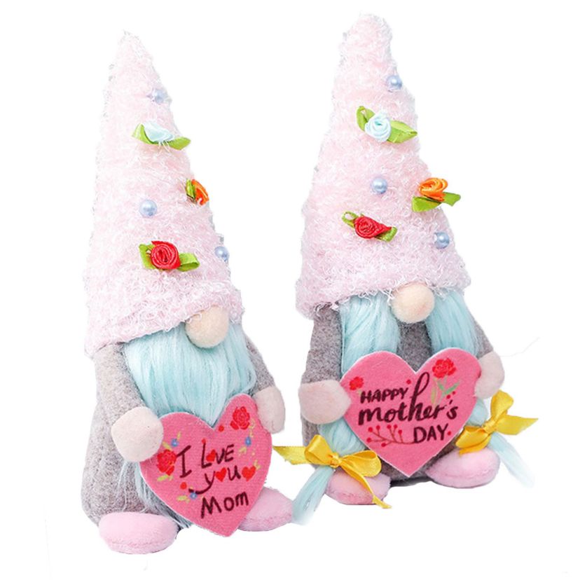 8" Mothers Day Gnome, Set of 2