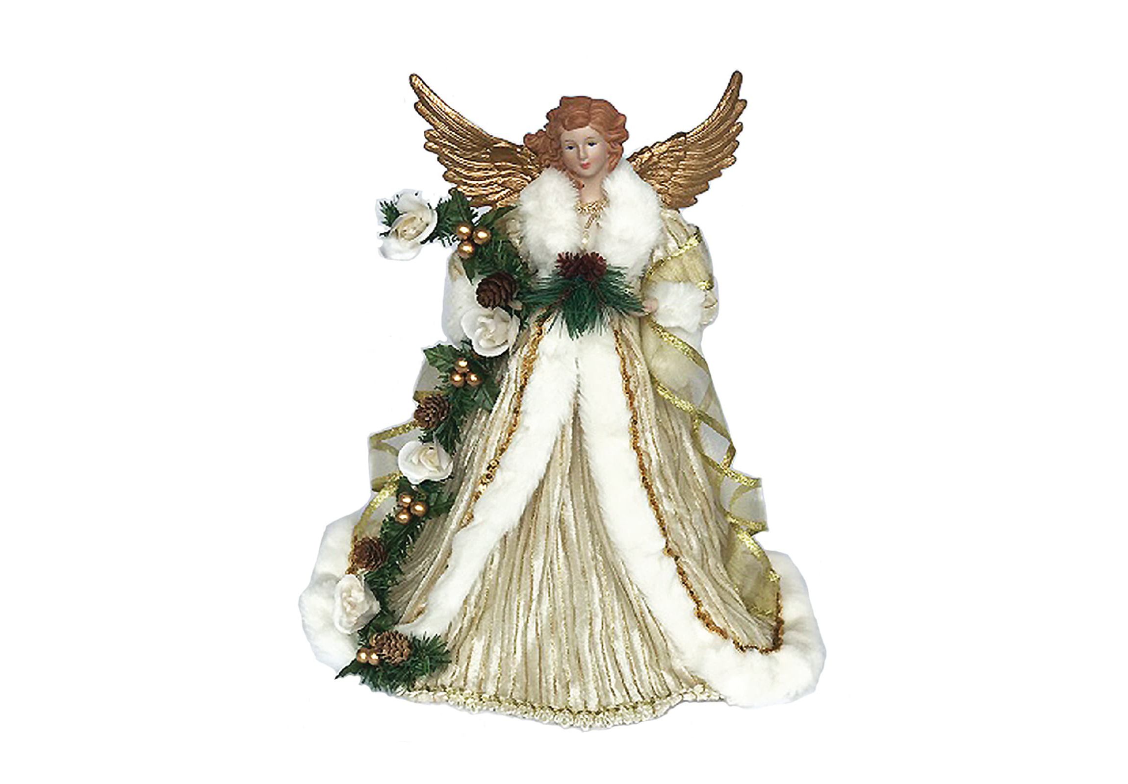 15 inch Gold Trimmed Angel Tree Topper