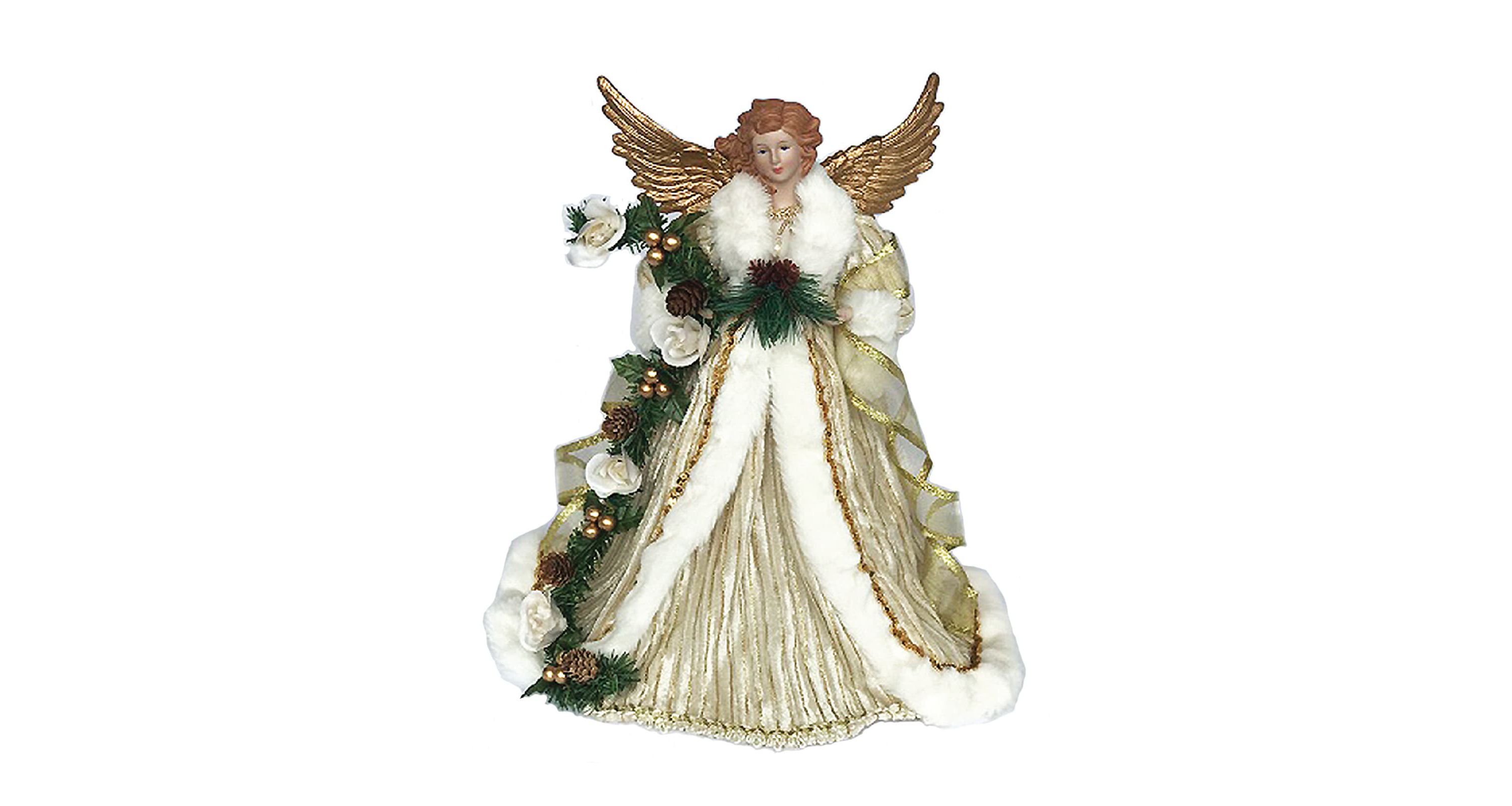 15 inch Gold Trimmed Angel Tree Topper