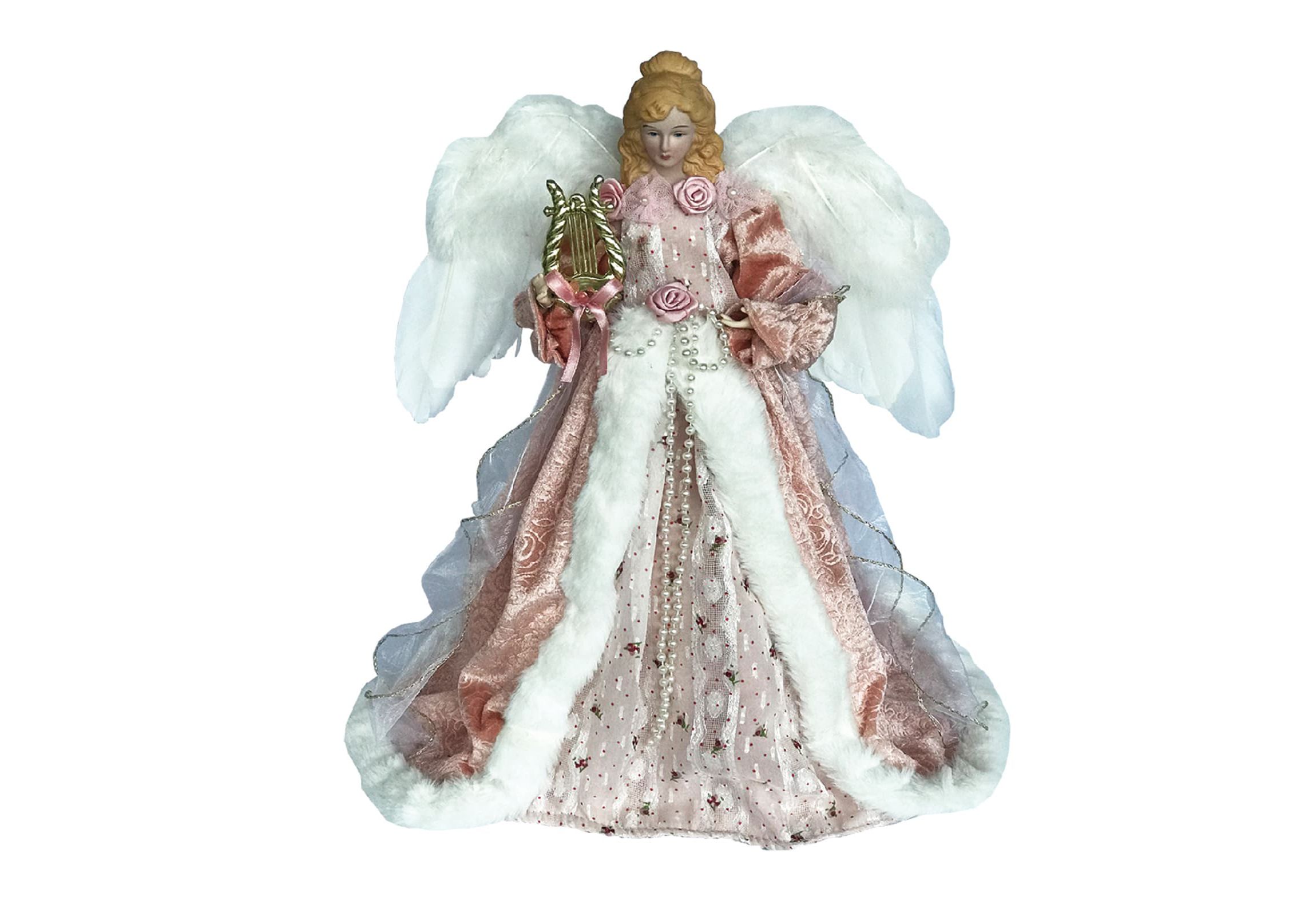16 inch Mauve Victorian Angel Tree Topper