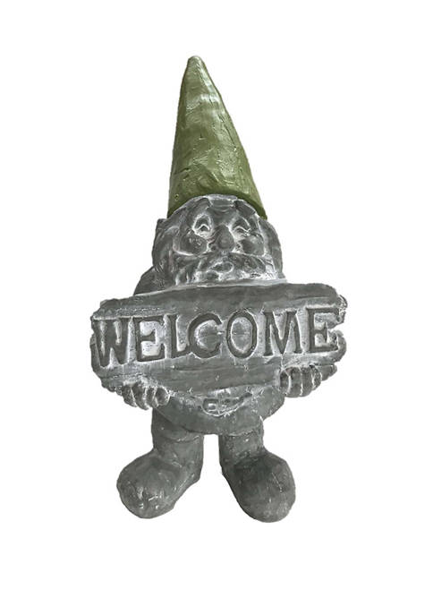 Santa's Workshop 12 Inch Cement Welcome Gnome