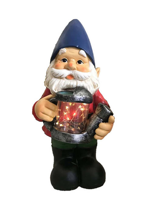 Santa's Workshop 13.5 Inch Gnome with Lightning Bugs