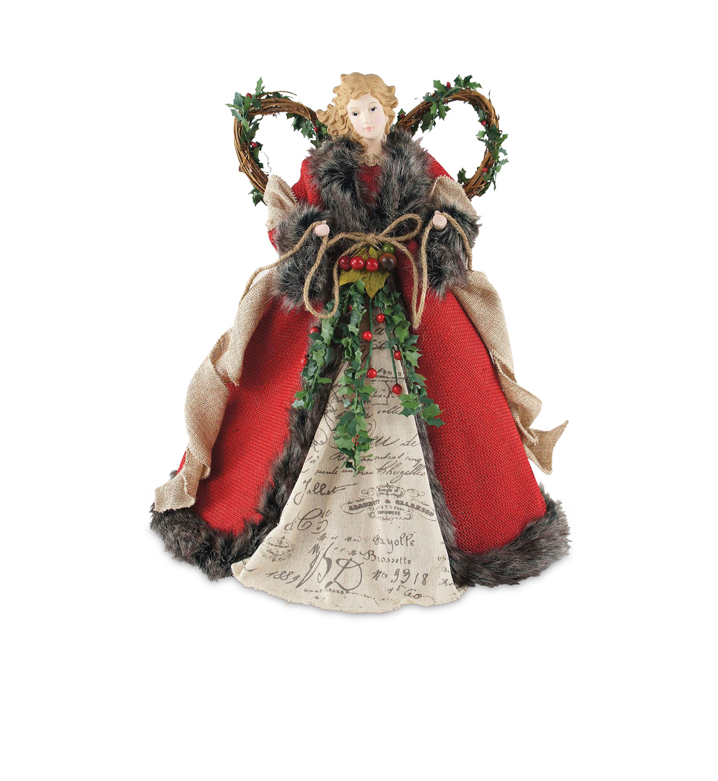 16-in. Red Homespun Angel TT