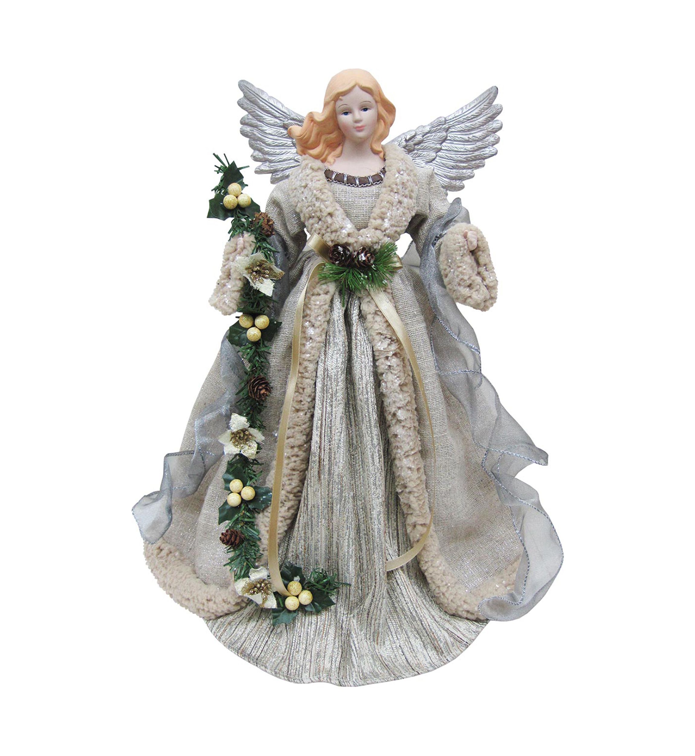 16 Inch Silver & Gray Angel