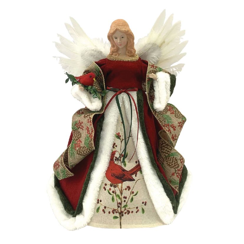 16 inch Cardinal Angel Tree Topper