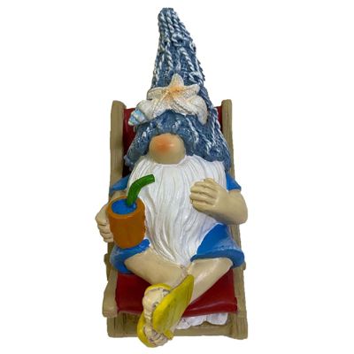 6" Resin Beach Gnome in Chair