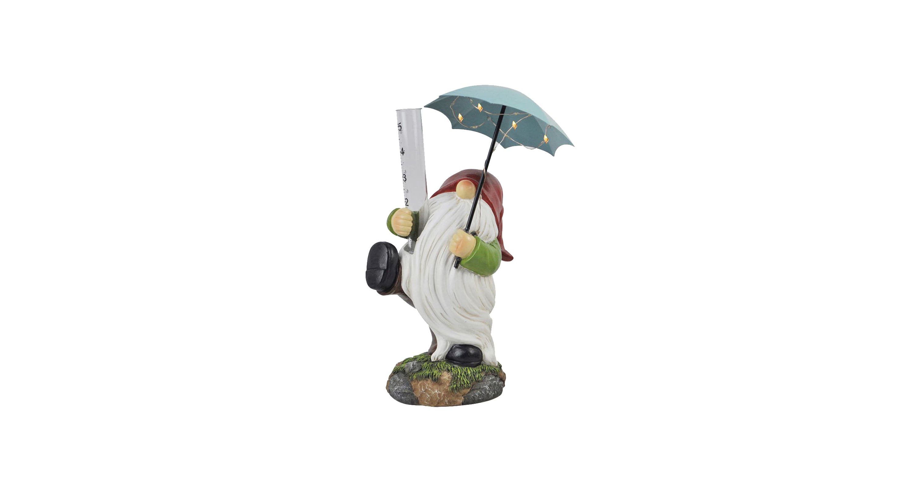 12 inch Solar Gnome Rain Gauge