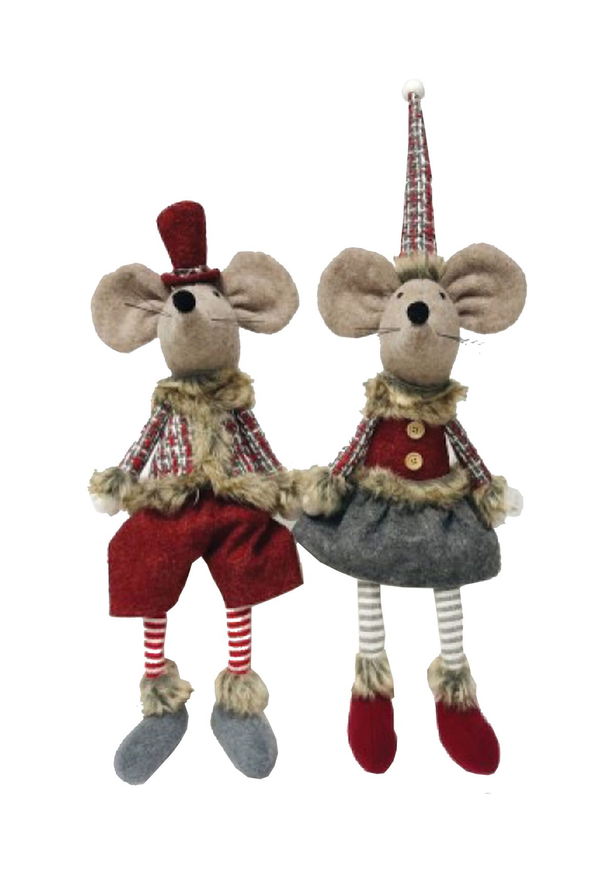 Plaid Mice Set of 2