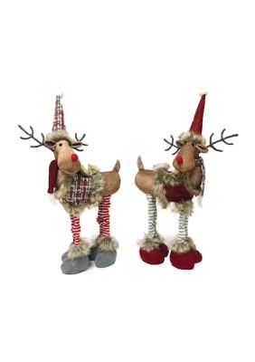 Plaid Moose Set of 2