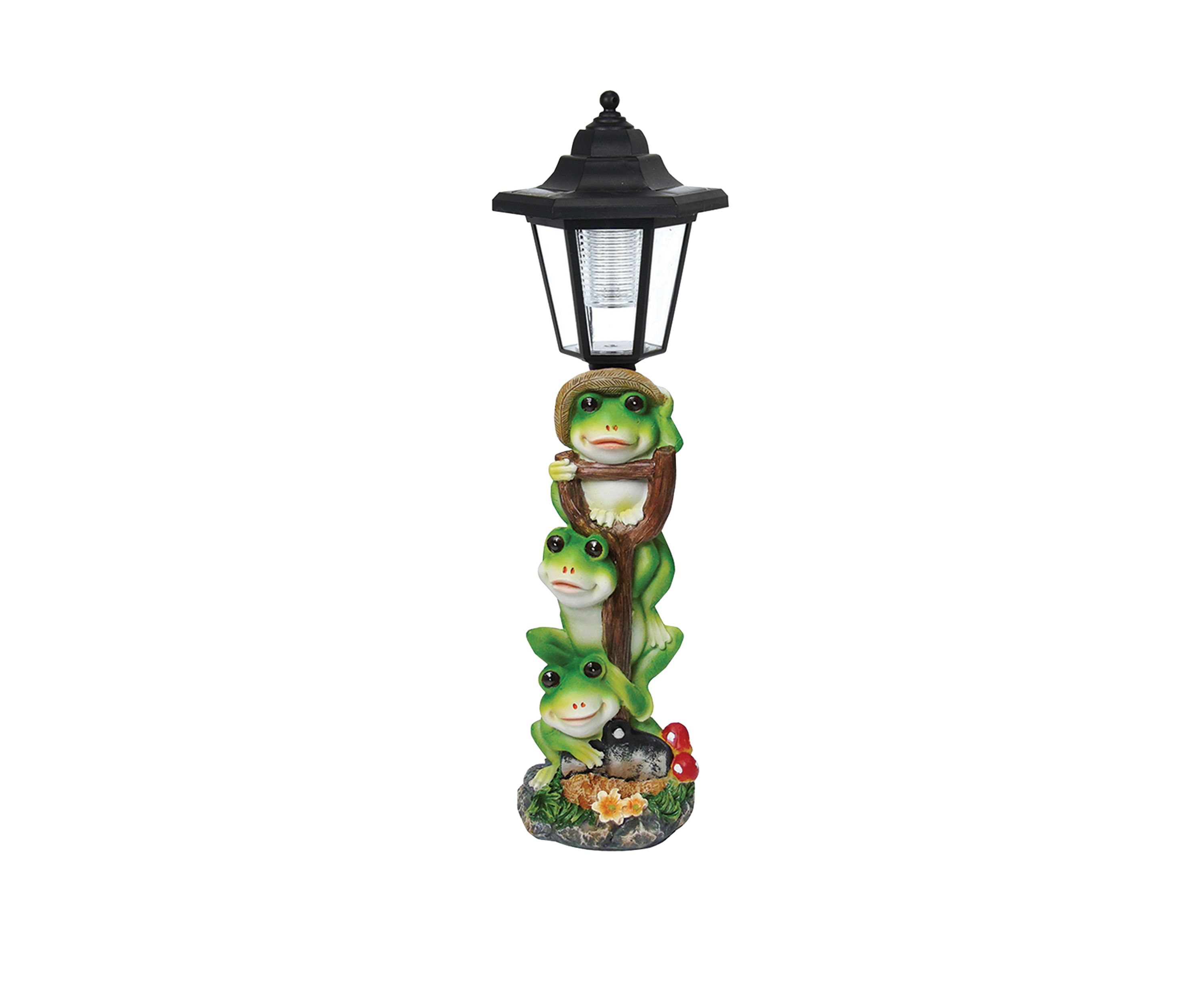 	  16 Inch Frog Solar Light Post