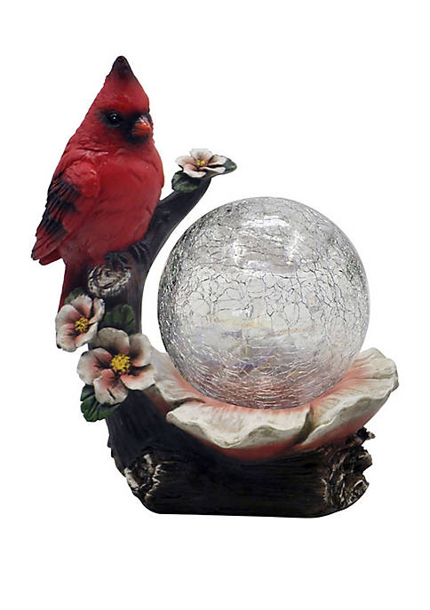 7.5 in Cardinal Globe Statue 