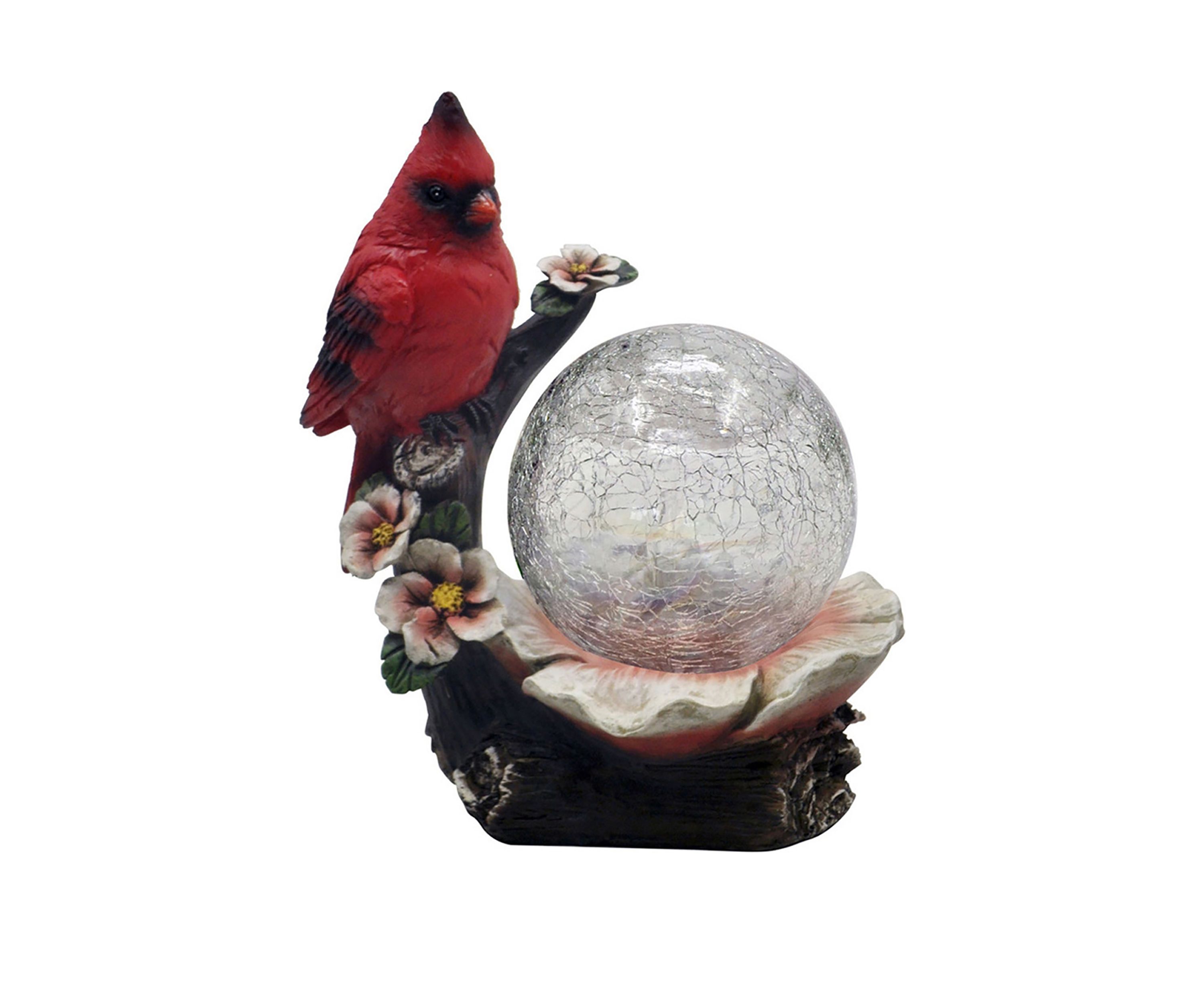 7.5 in Cardinal Globe Statue 