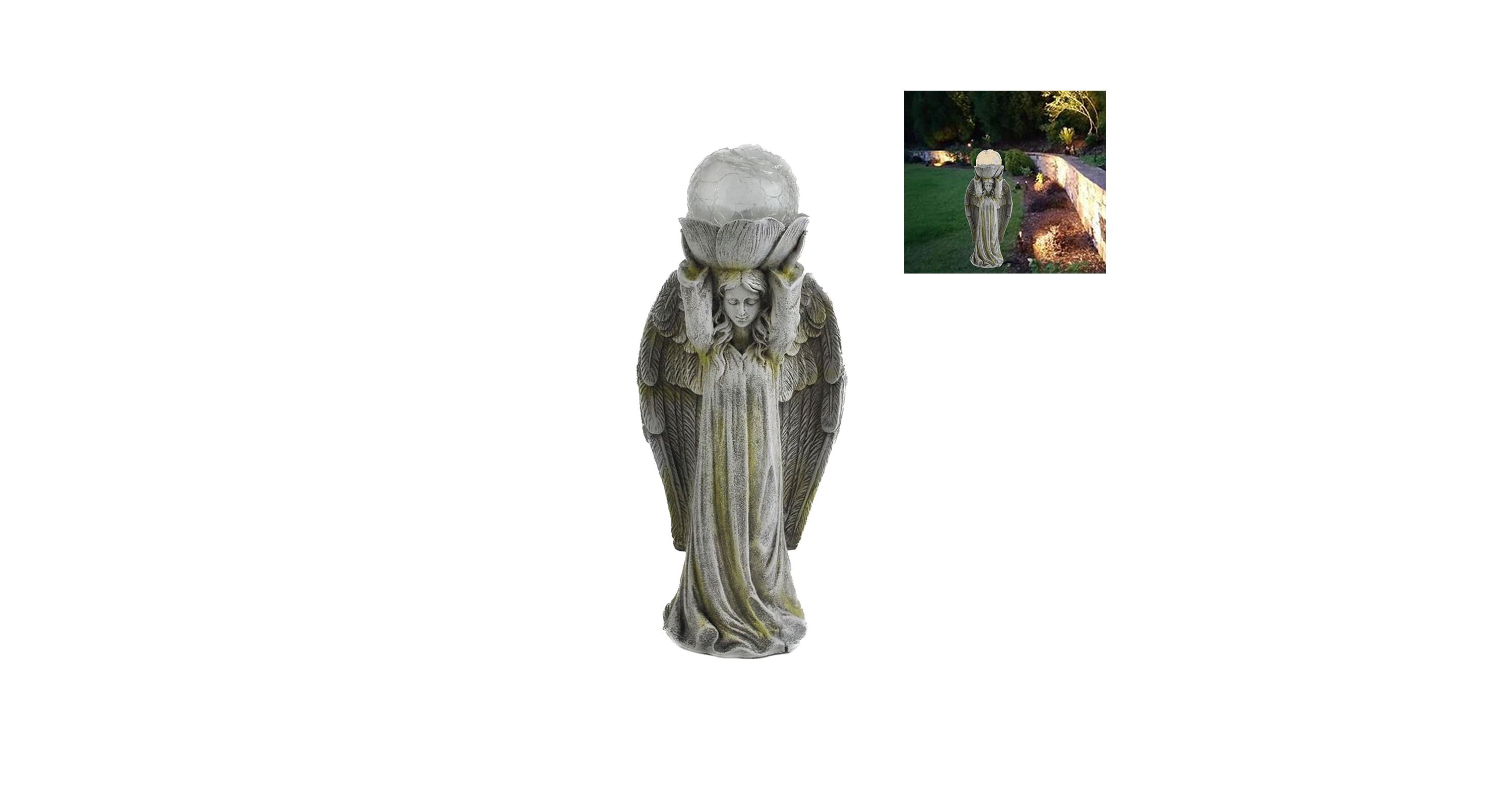 11.4 inch Solar Angel with Glass Ball