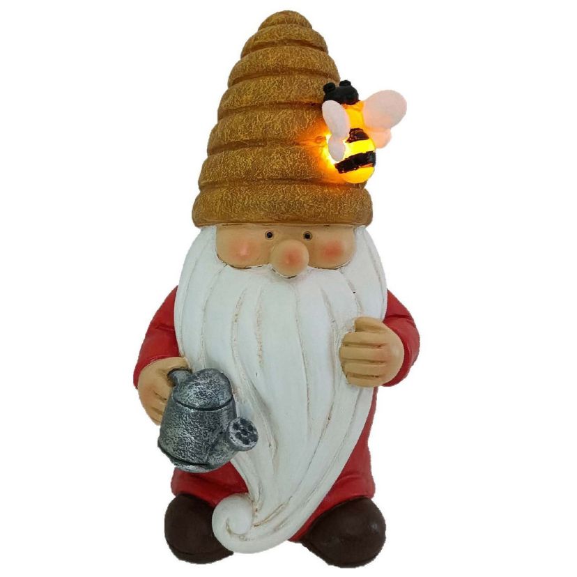 8.5"  Resin Solar Bee Gnome