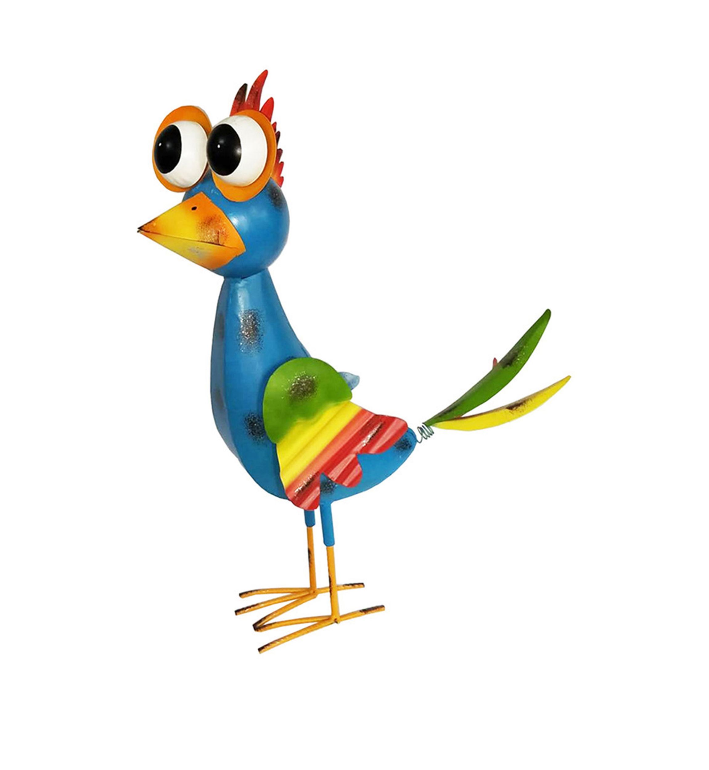 18 in Blue Jungle Bird Figurine