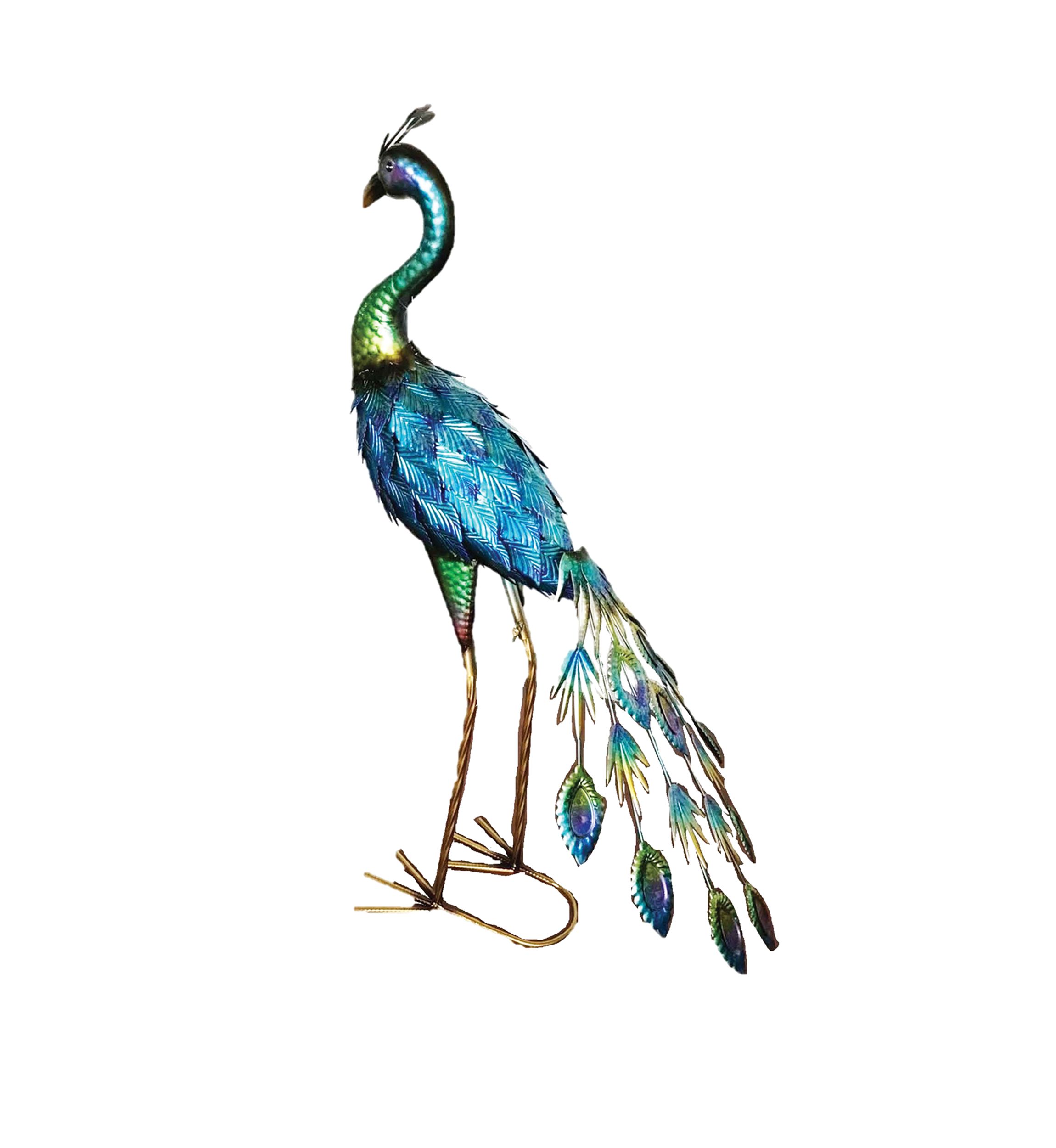 	  31 Inch Iron Peacock 