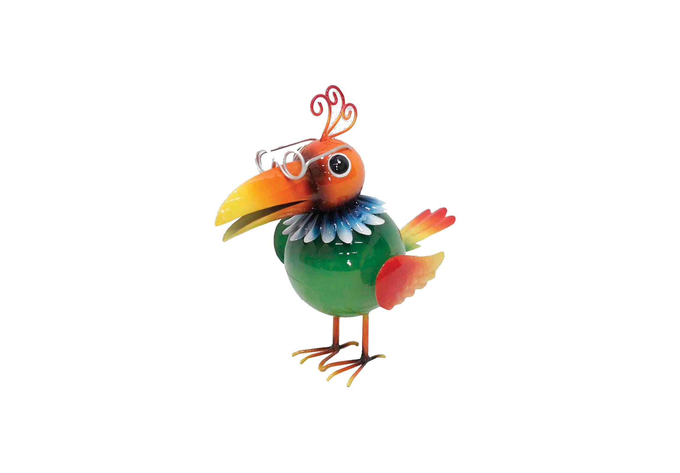 9.5 inch Iron Green Porch Bird