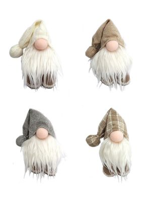 Santa's Workshop 6 Inch Country Gnomes, 4 Assorted