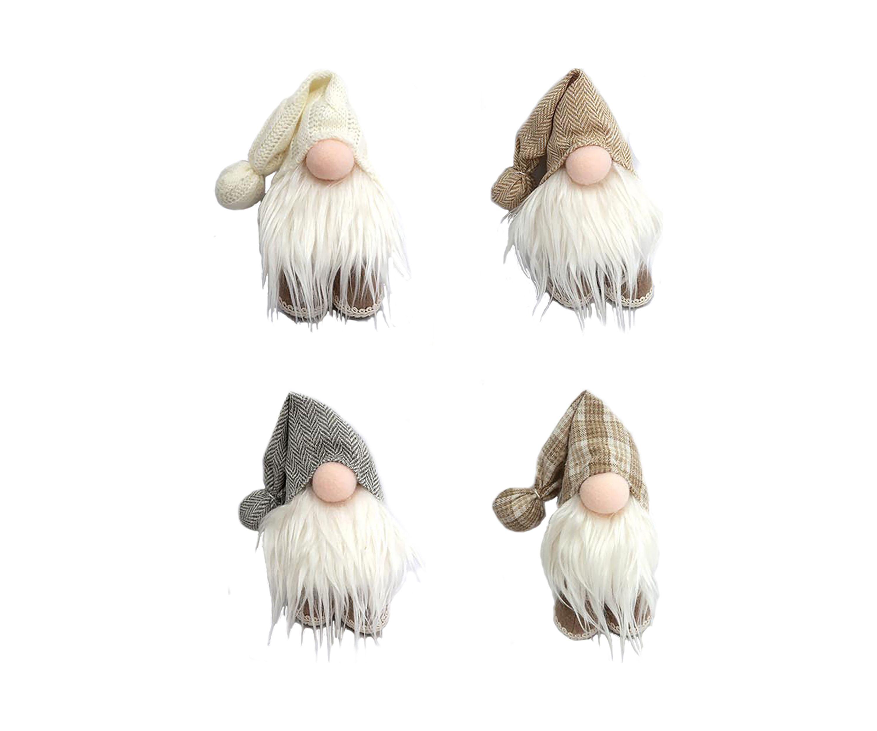 6 Inch Country Gnomes, 4 Assorted