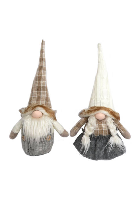 Santa's Workshop 10 Inch Country Gnomes, 2 Assorted