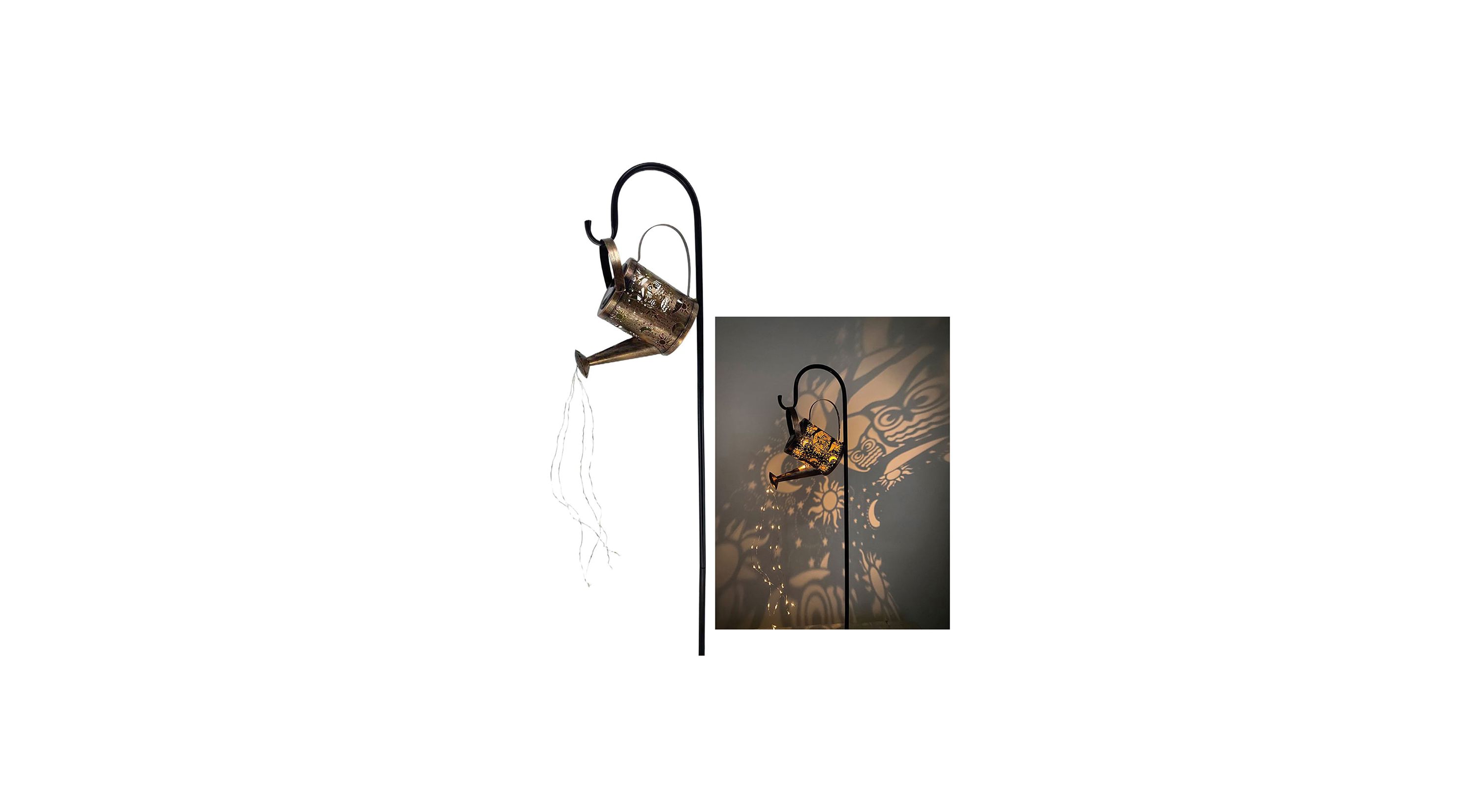 35.4 inch Solar Watering Can Stake