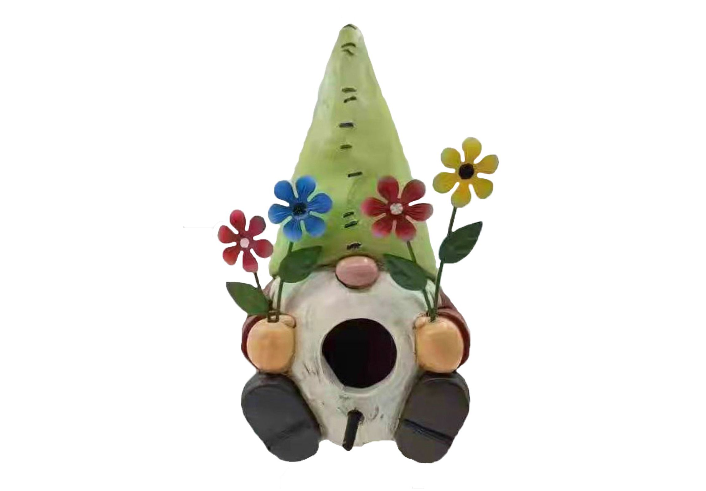 7.5" Resin Gnome Bird House