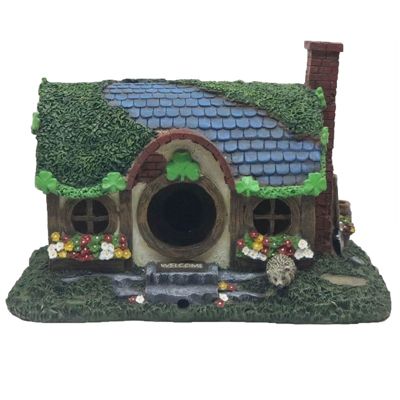 9.5" Resin Irish Cottage Bird House