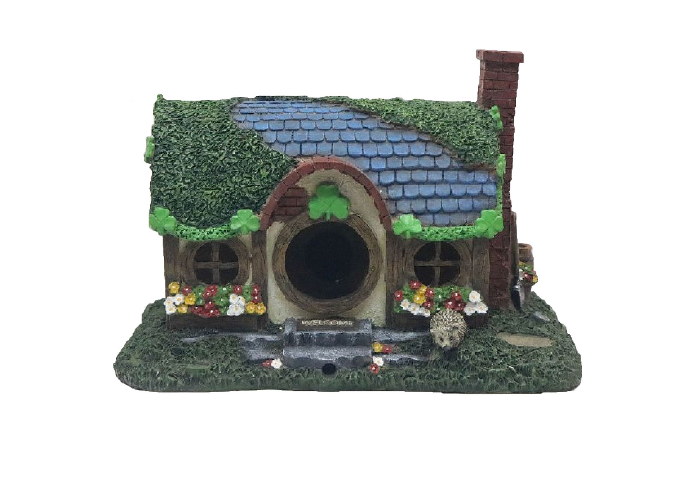 9.5" Resin Irish Cottage Bird House