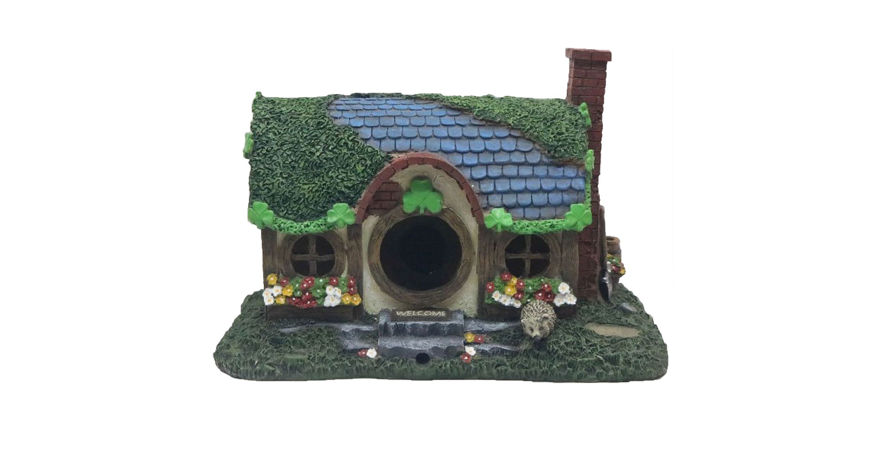 9.5" Resin Irish Cottage Bird House