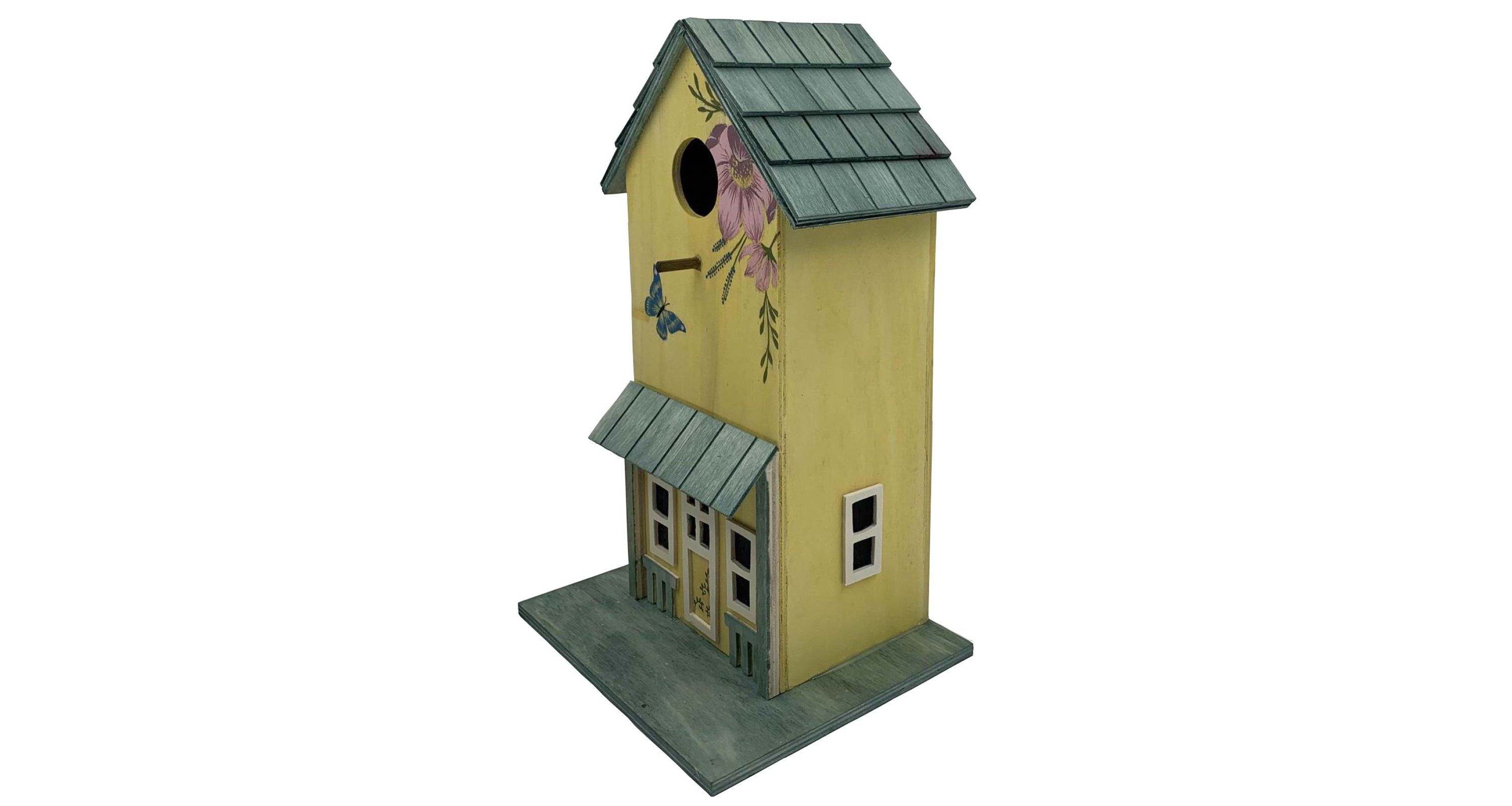 12" Butterfly Cottage Bird House