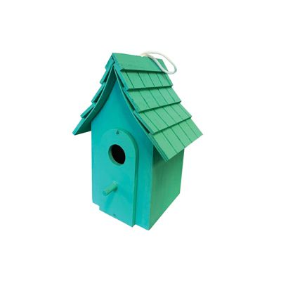 9 inch Sea Glass Cottage Birdhouse