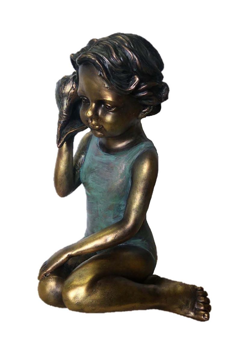 13 Inch Little Girl at the Seashore Statue 