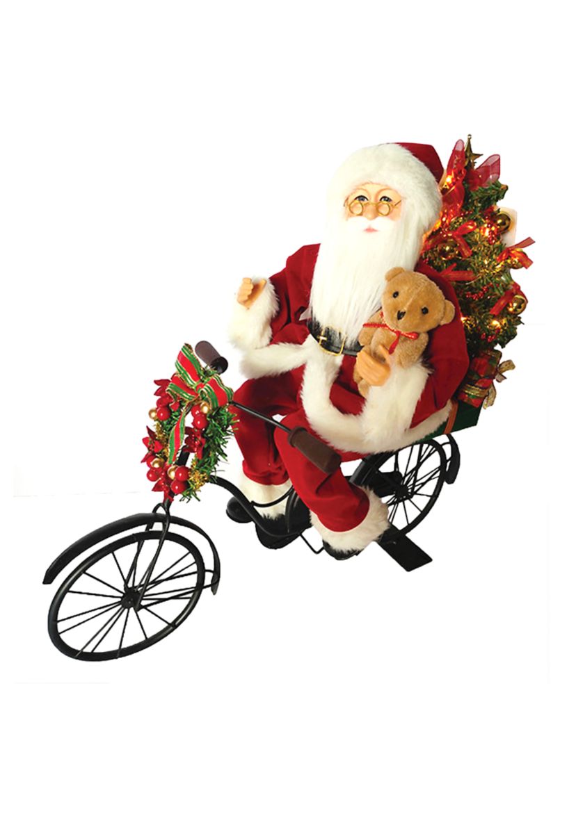 Red Santa on Bike LED