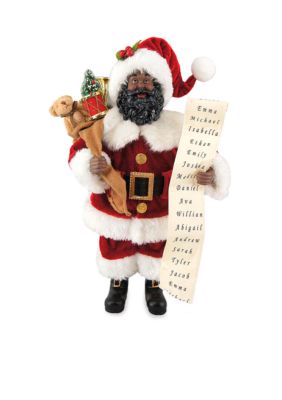 12-in. African American Santa with List