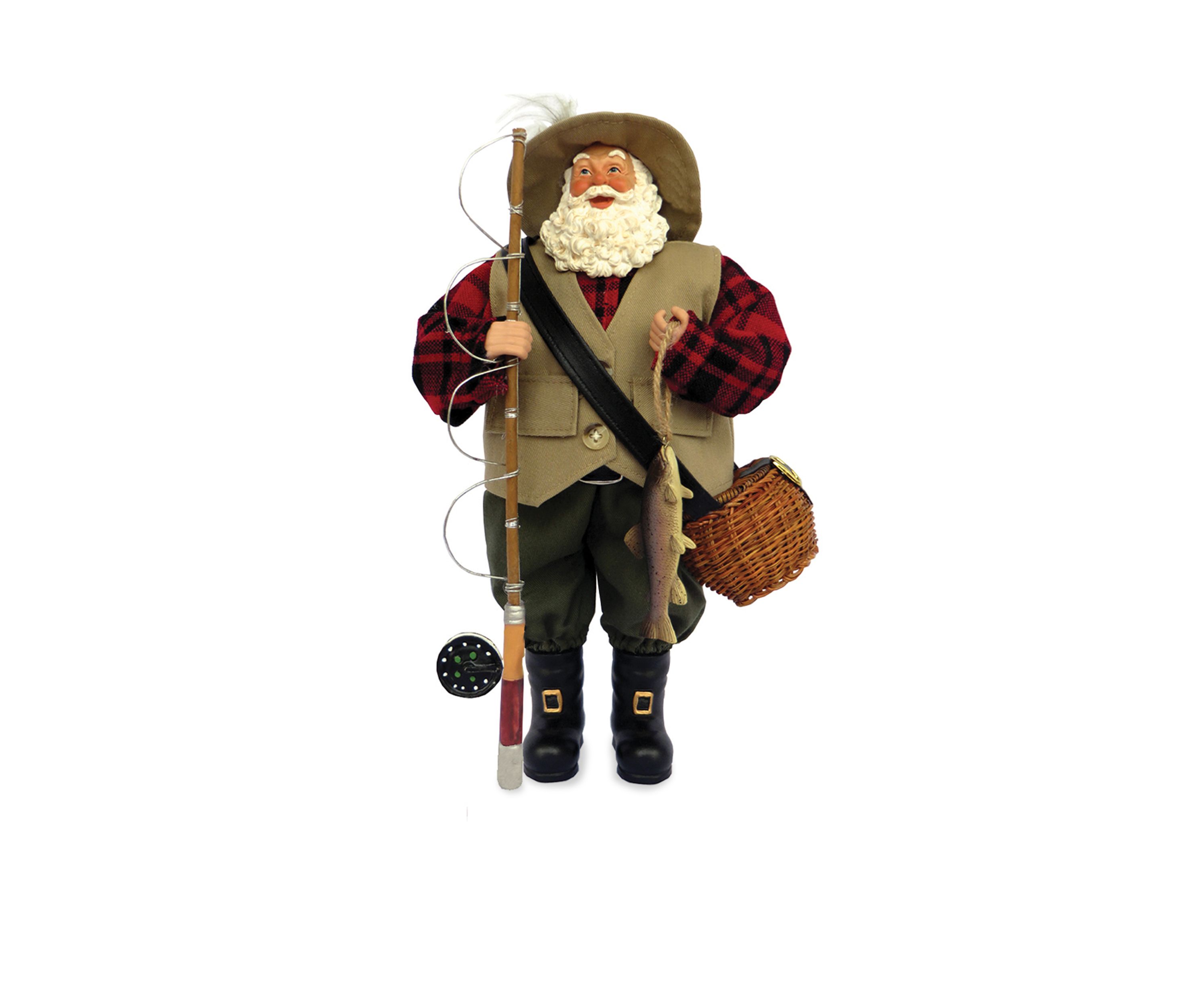 12-in. Fly Fishing Santa