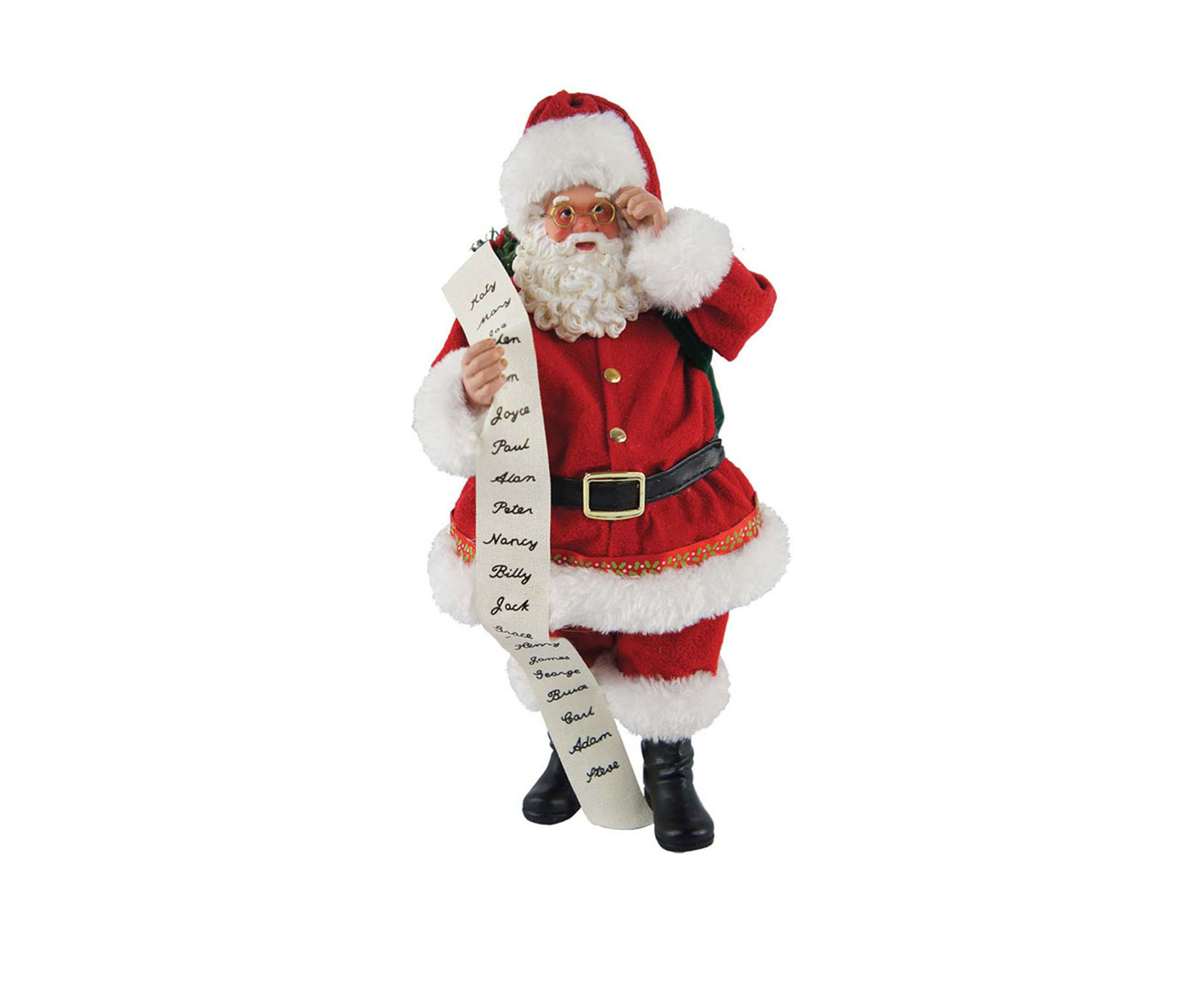10 inch Traditional Santa with List