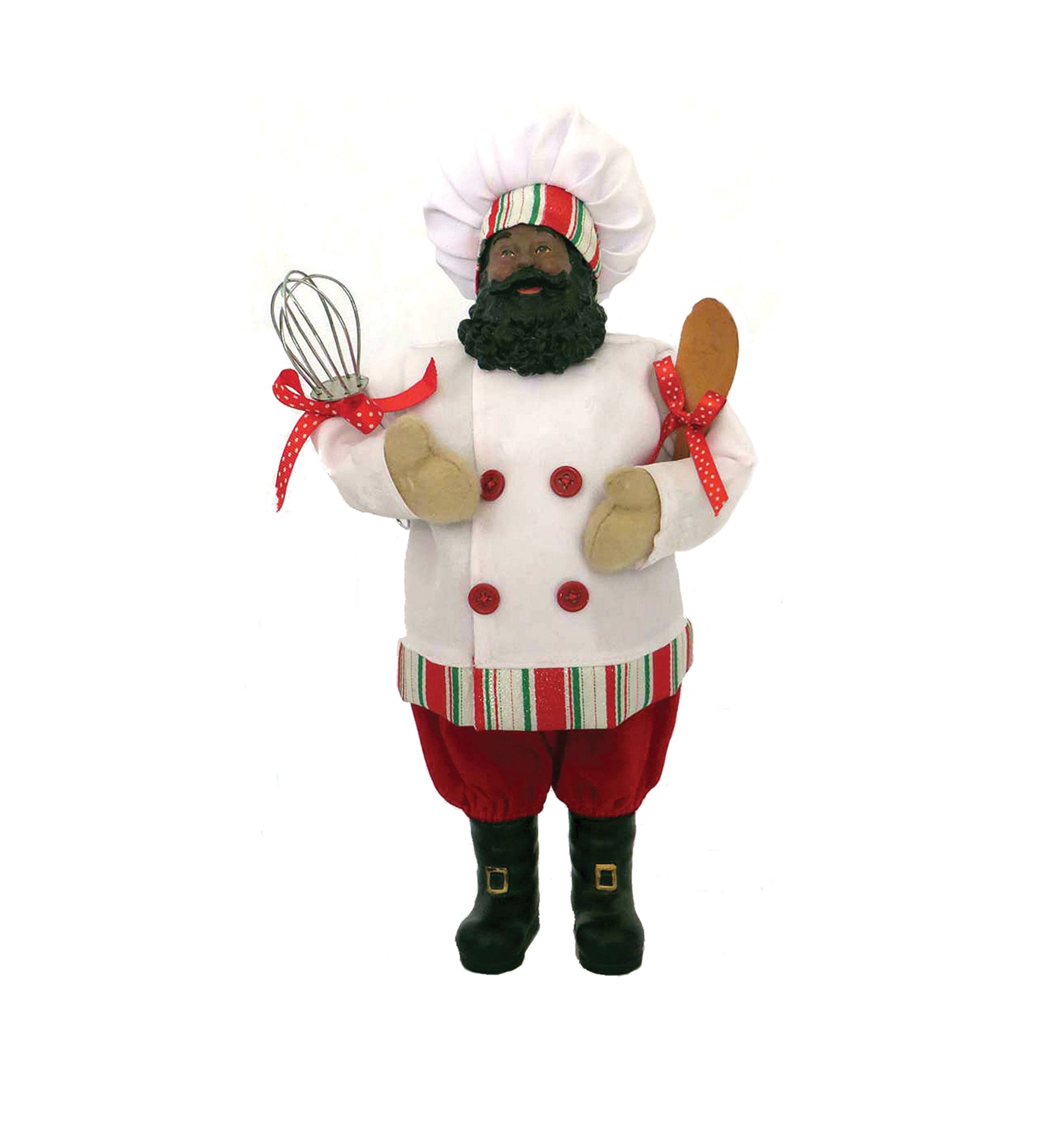 12 inch African American Baker Santa