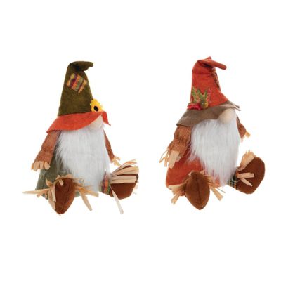 10 inch Scarecrow Gnomes, Set of 2