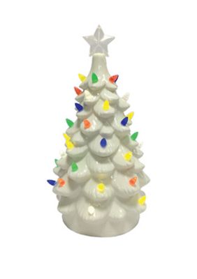 14 Inch LED White Ceramic Tree