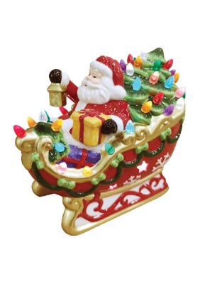 Santa's Workshop 10 Inch Lighted Ceramic Sleigh | belk