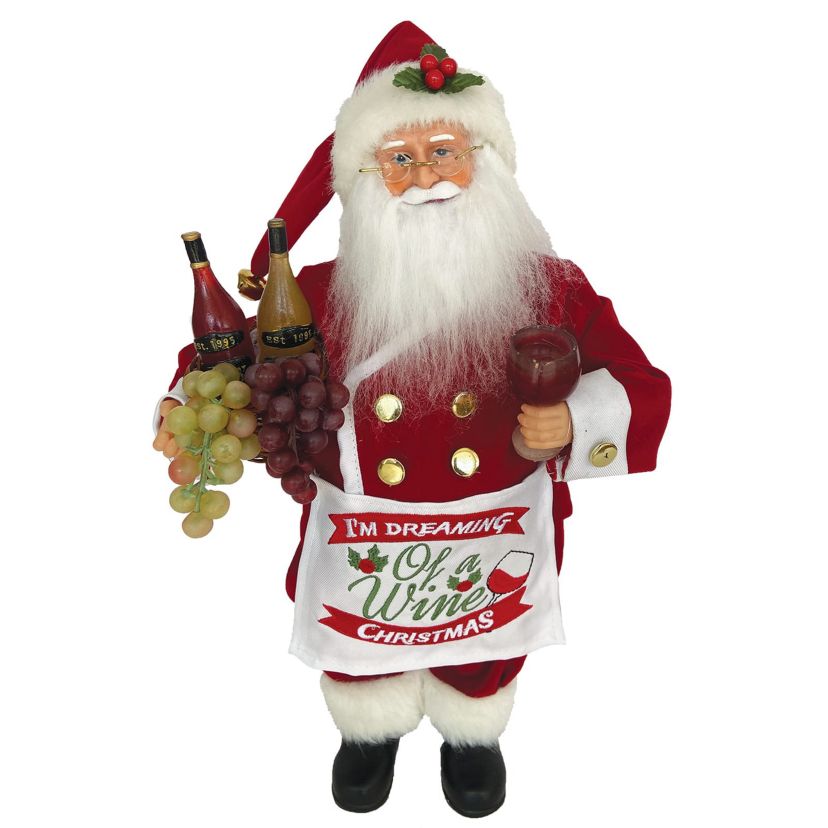 15 inch Wine Christmas Claus