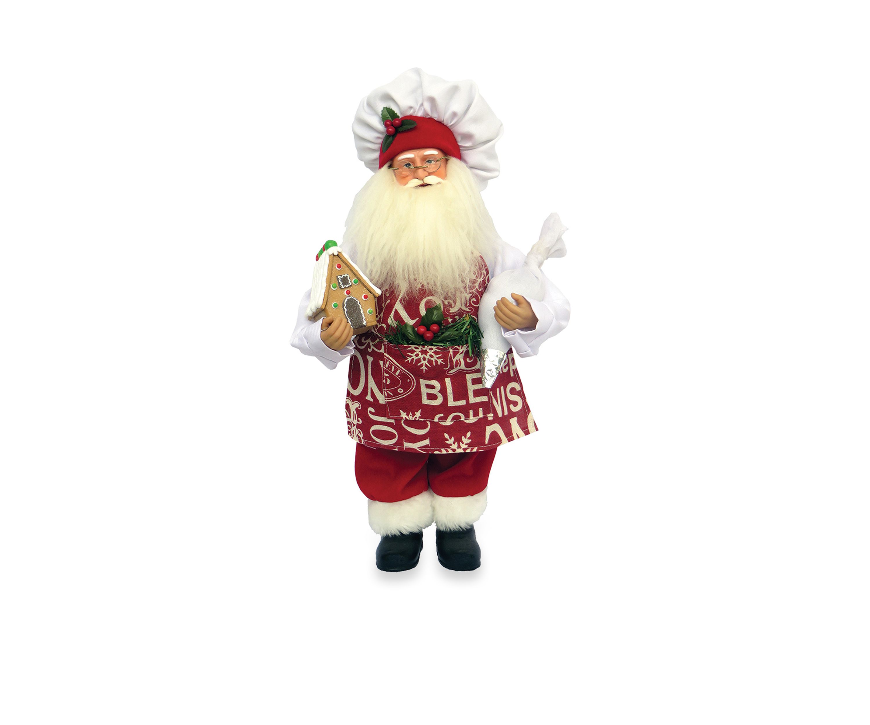 15-inch Gingerbread House Santa
