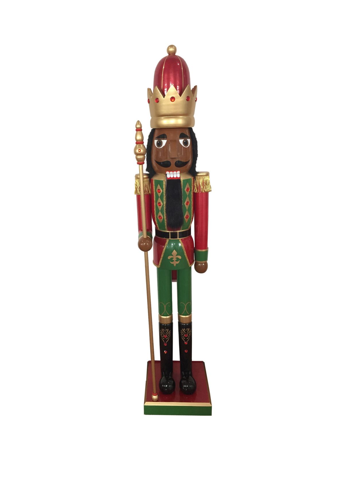 60 Inch Black Bejeweled King Nutcracker