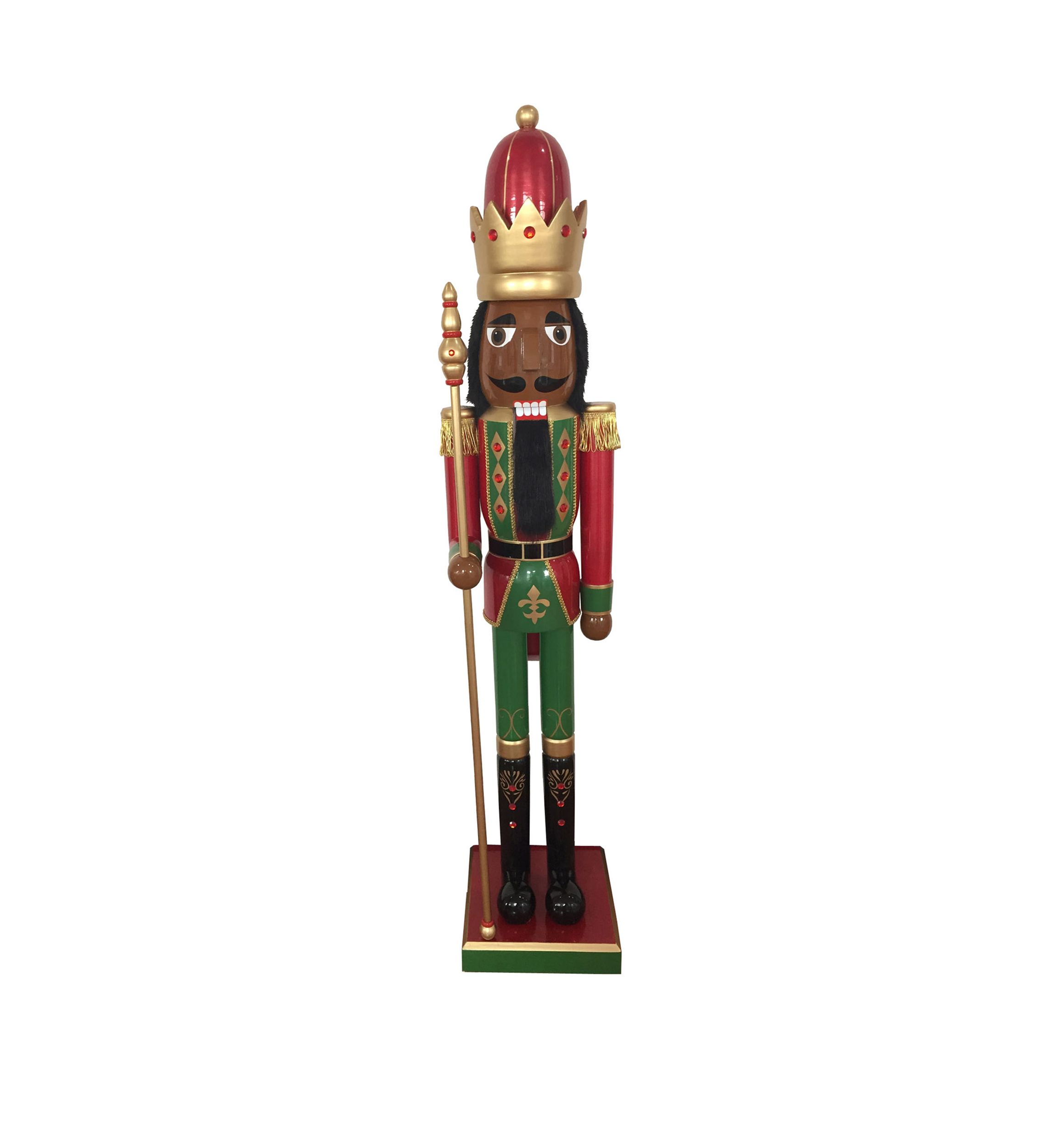 60 Inch Black Bejeweled King Nutcracker