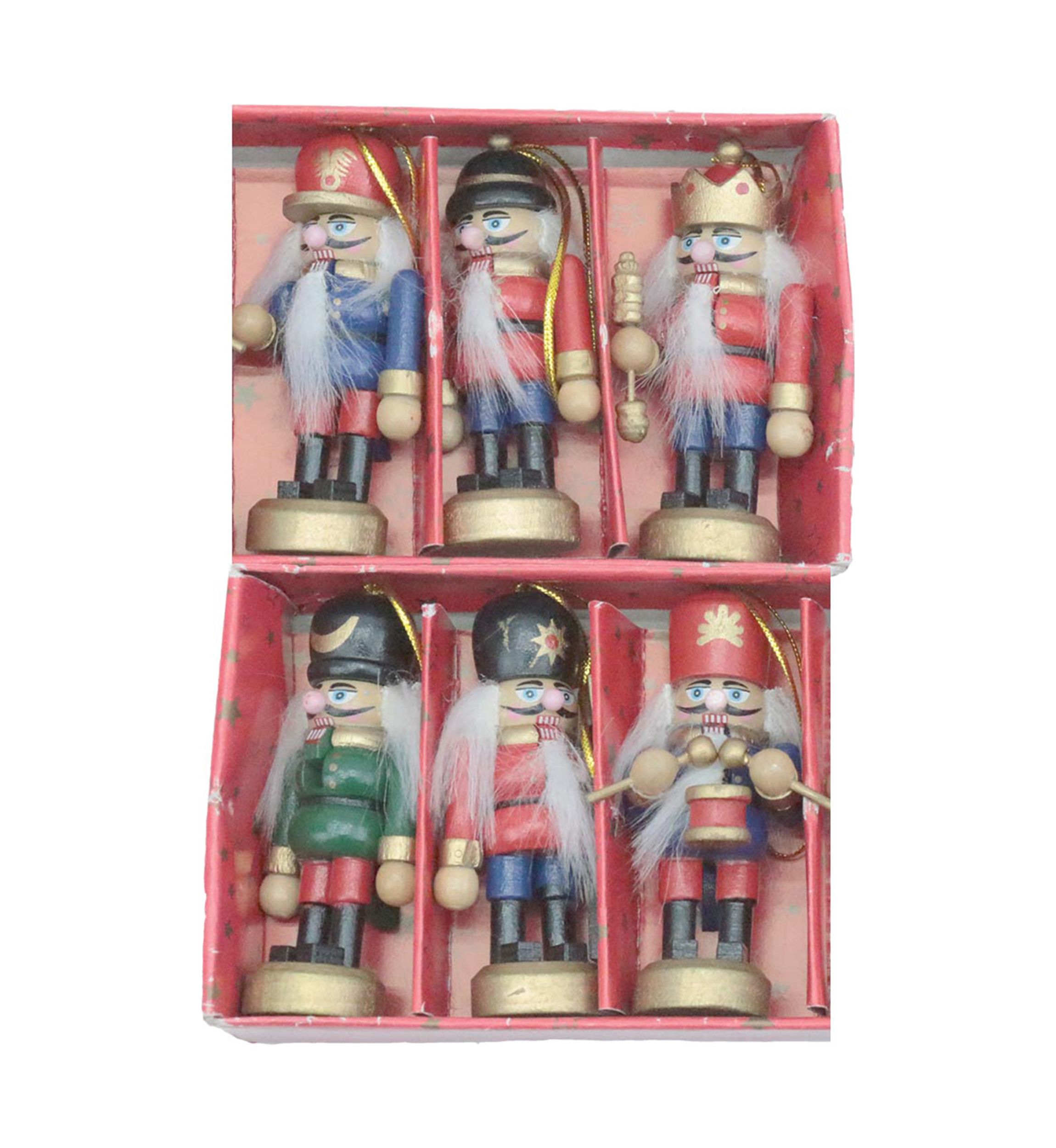 3.25 Inch Nutcracker Ornaments - Set of 6