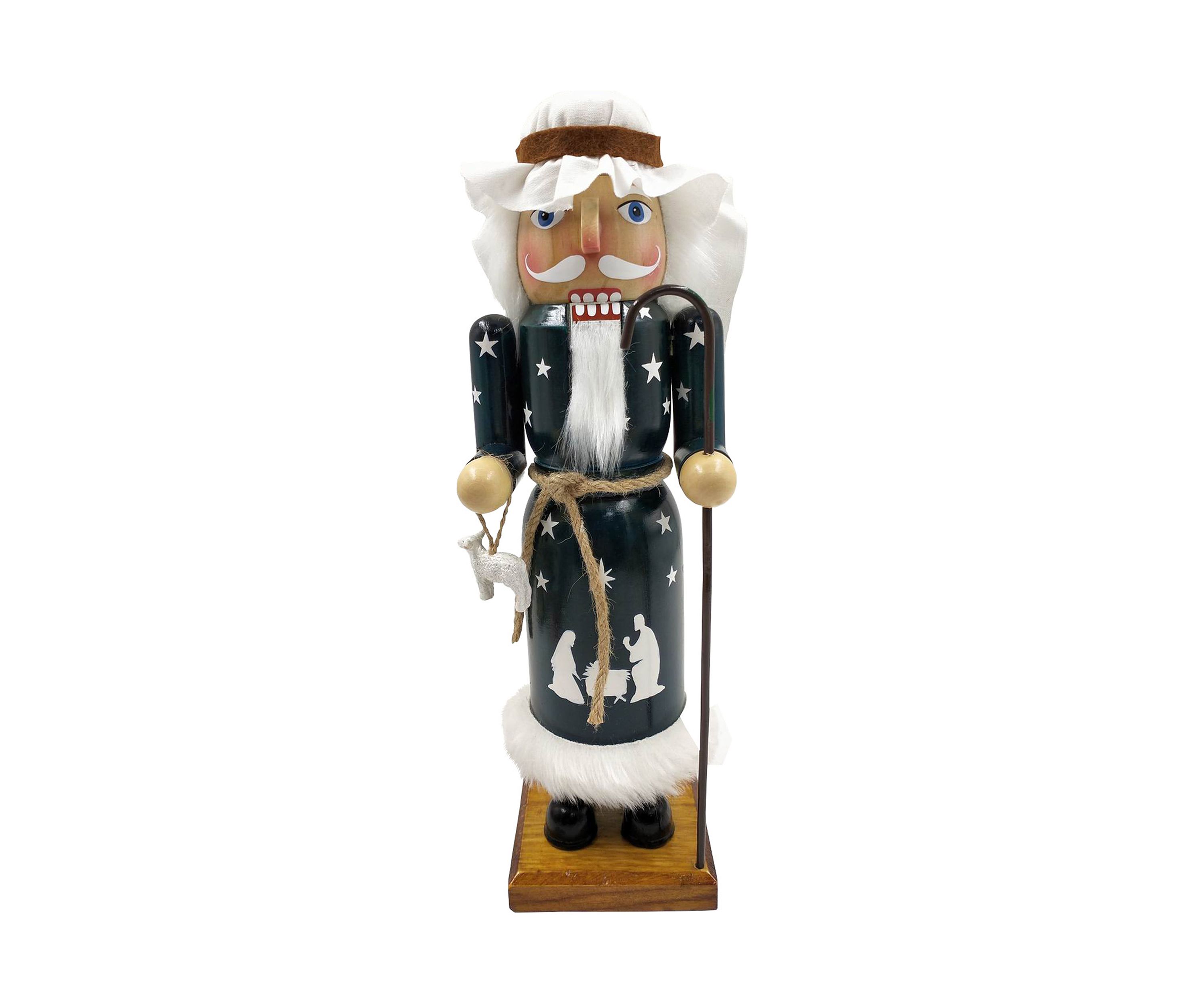 13 Inch Shepherd on High Nutcracker