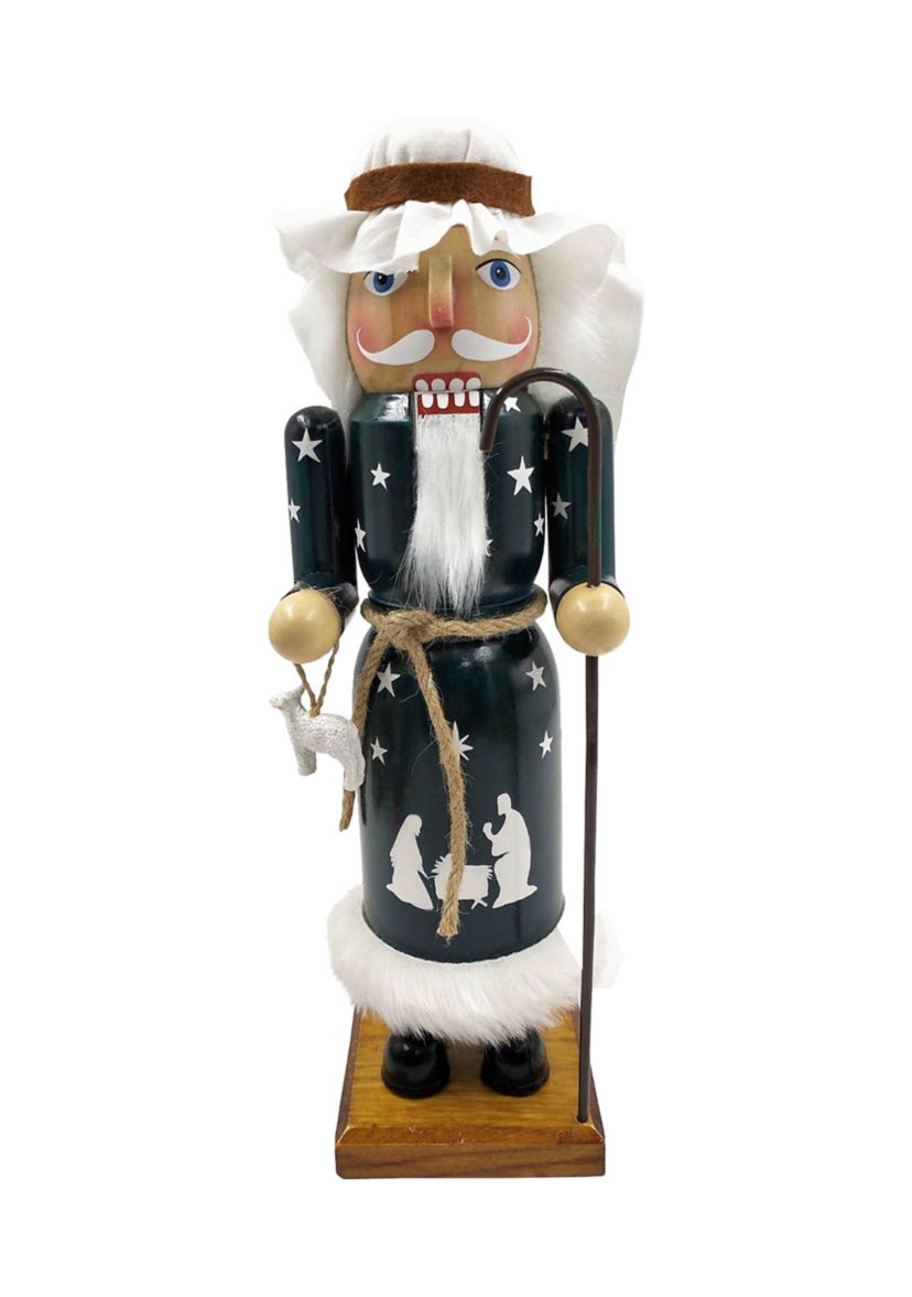 13 Inch Shepherd on High Nutcracker